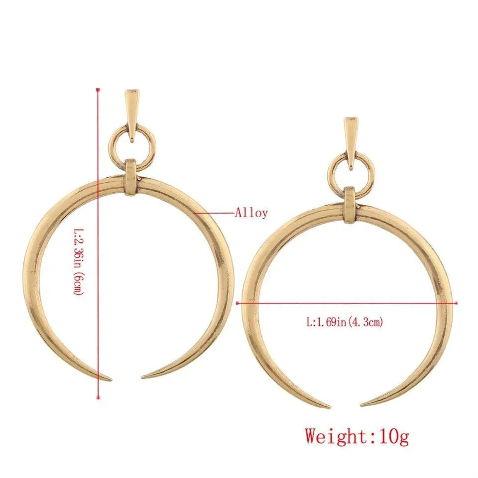 Vintage Moon Drop Earrings