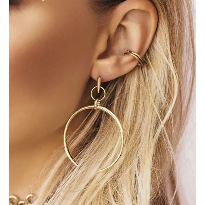 Vintage Moon Drop Earrings