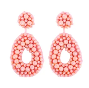 Water Droplet Bohemian Earrings - Pink