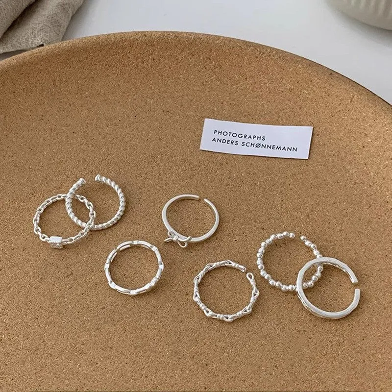 Wholesale 925 silver plate plain ring, high-end, versatile and adjustable opening