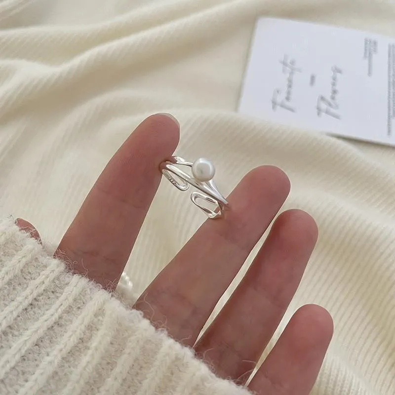 Wholesale 925 silver plate plain ring, high-end, versatile and adjustable opening
