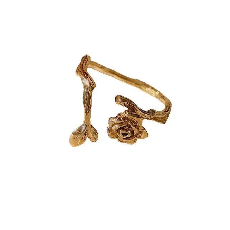 Wholesale Colorless Rose Copper Rings