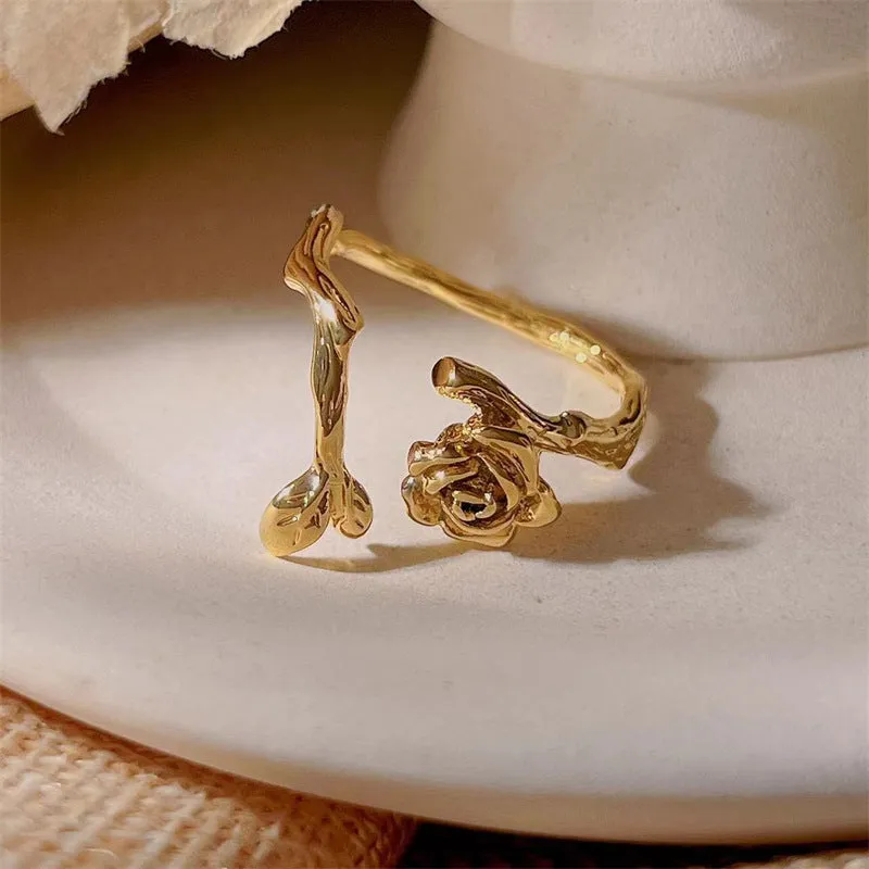 Wholesale Colorless Rose Copper Rings