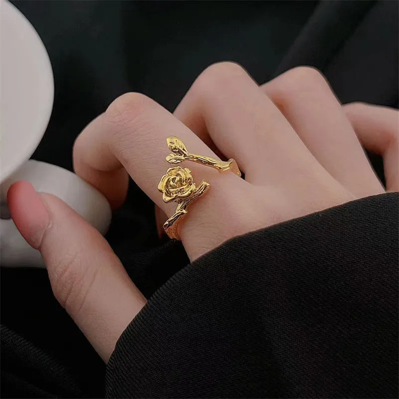 Wholesale Colorless Rose Copper Rings