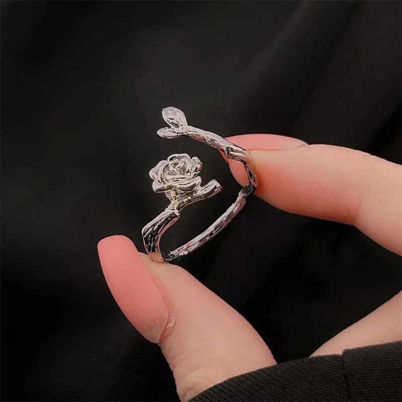 Wholesale Colorless Rose Copper Rings