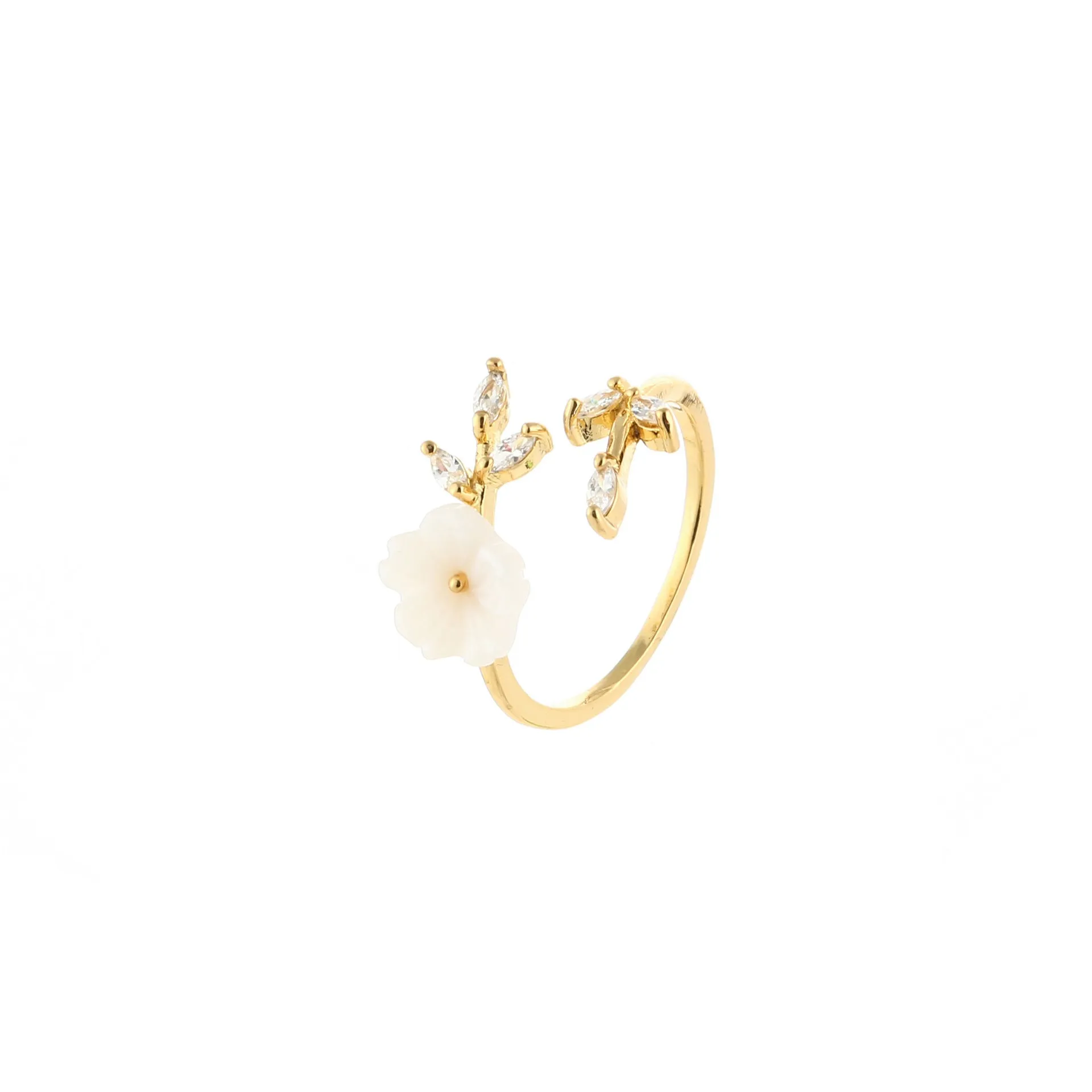Wholesale Copper Flower Adjustable Rings