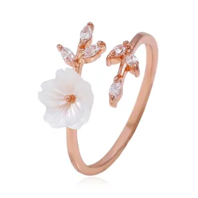 Wholesale Copper Flower Adjustable Rings