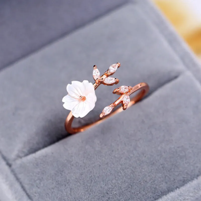 Wholesale Copper Flower Adjustable Rings