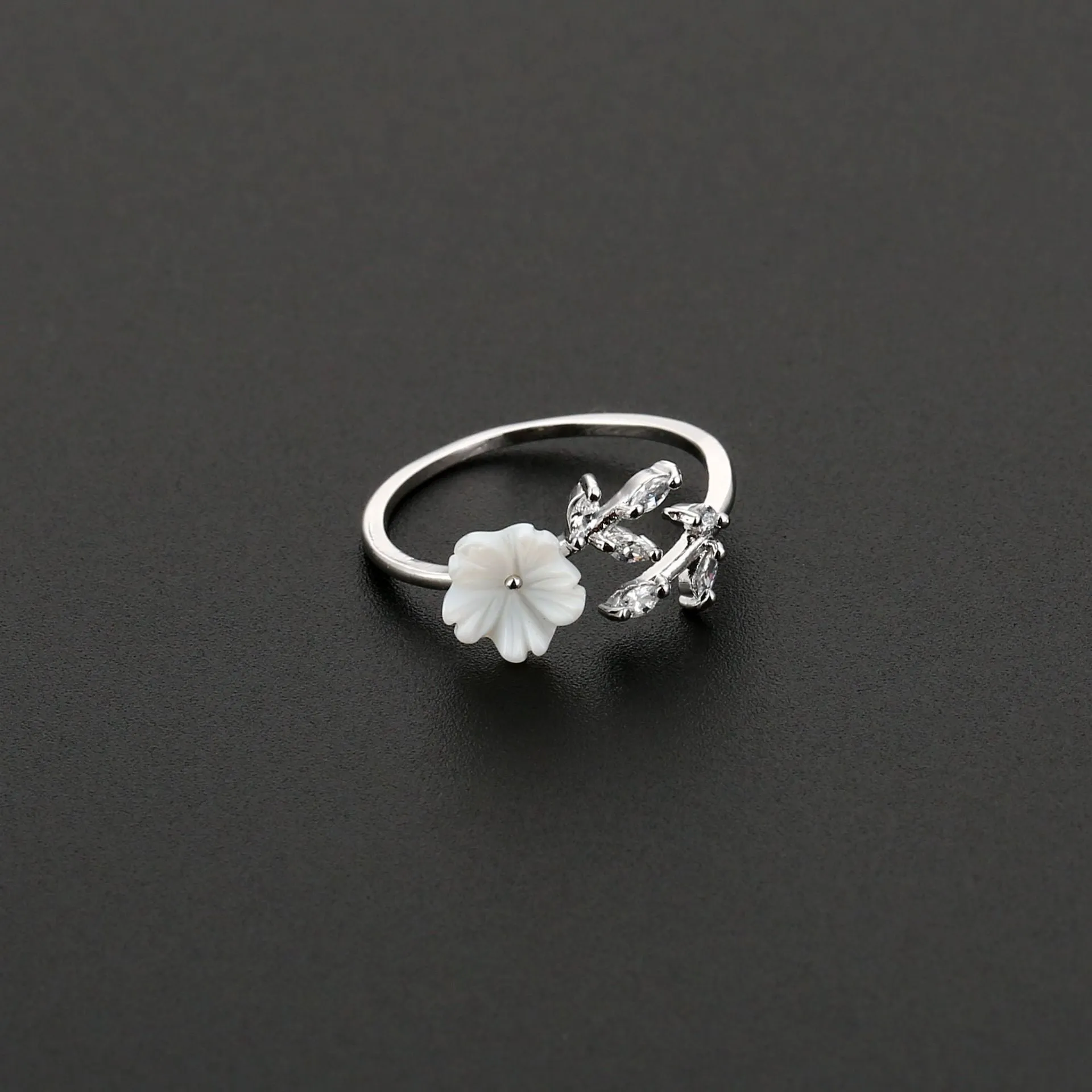 Wholesale Copper Flower Adjustable Rings