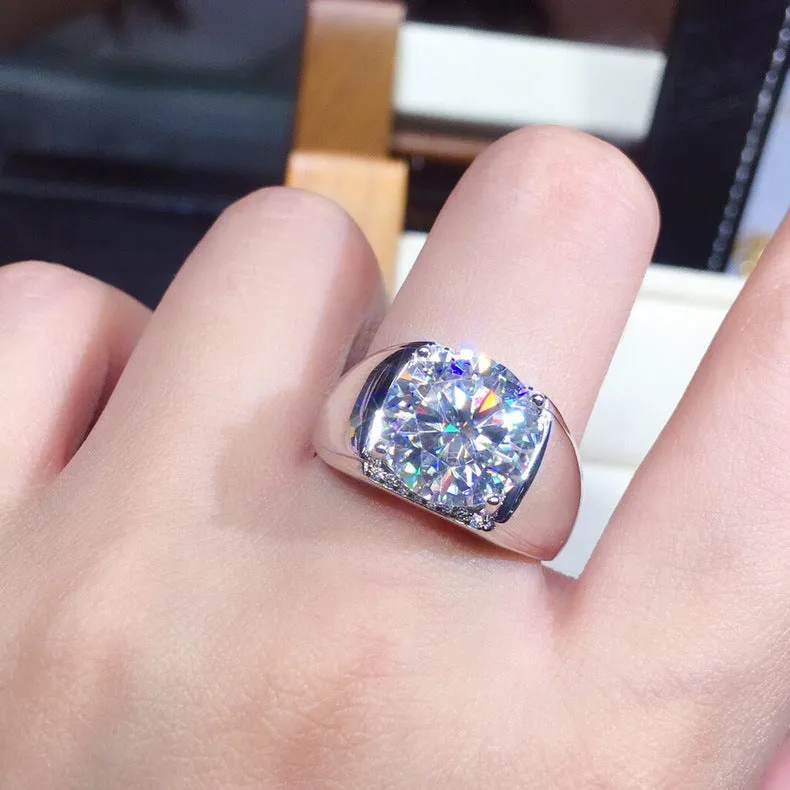 Wholesale Copper Imitation Mosang Diamond Rings