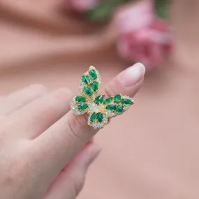 Wholesale Copper Micro Inlaid Zircon Butterfly Ring