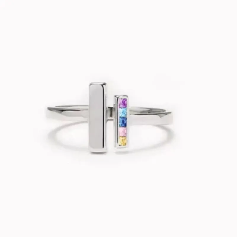 Wholesale Double T Cut Diamonds Sterling Silver Rings