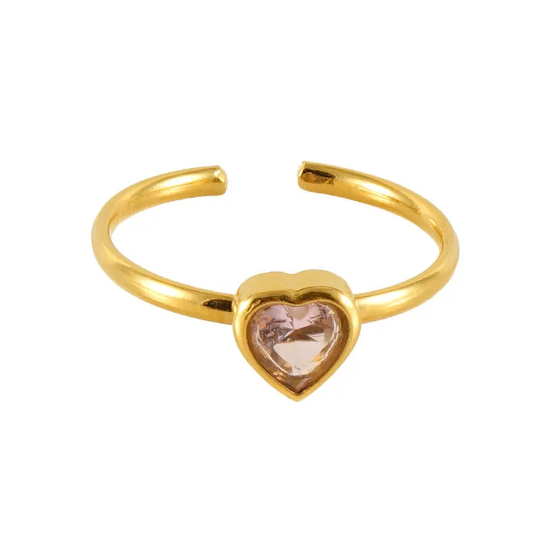 Wholesale Gold Titanium Steel Flower Rings