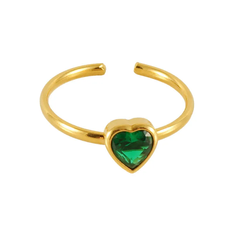 Wholesale Gold Titanium Steel Flower Rings