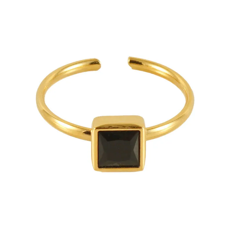 Wholesale Gold Titanium Steel Flower Rings