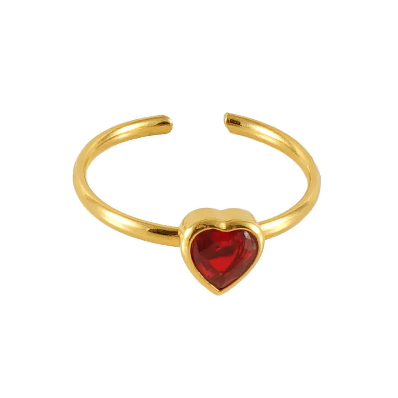 Wholesale Gold Titanium Steel Flower Rings