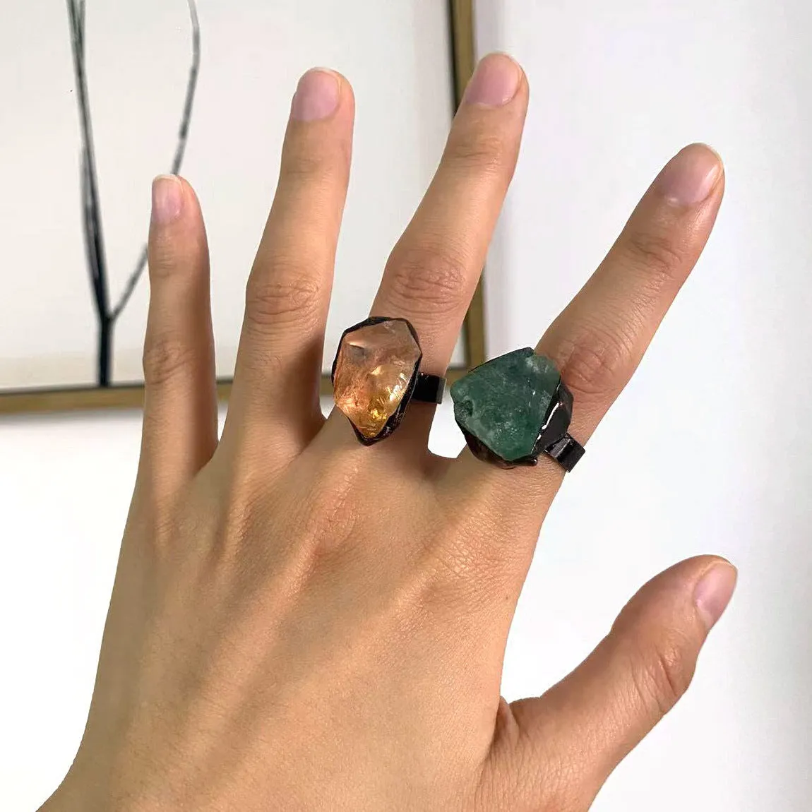 Wholesale Medieval Retro Obsidian Ring