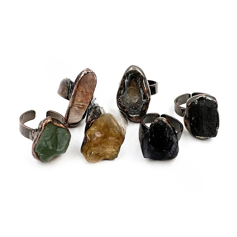 Wholesale Medieval Retro Obsidian Ring