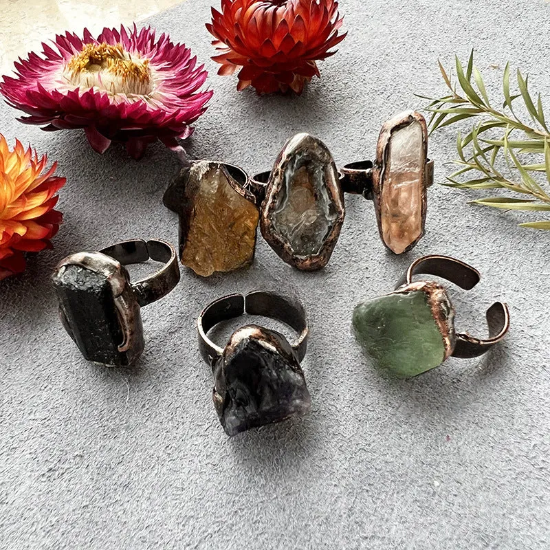 Wholesale Medieval Retro Obsidian Ring