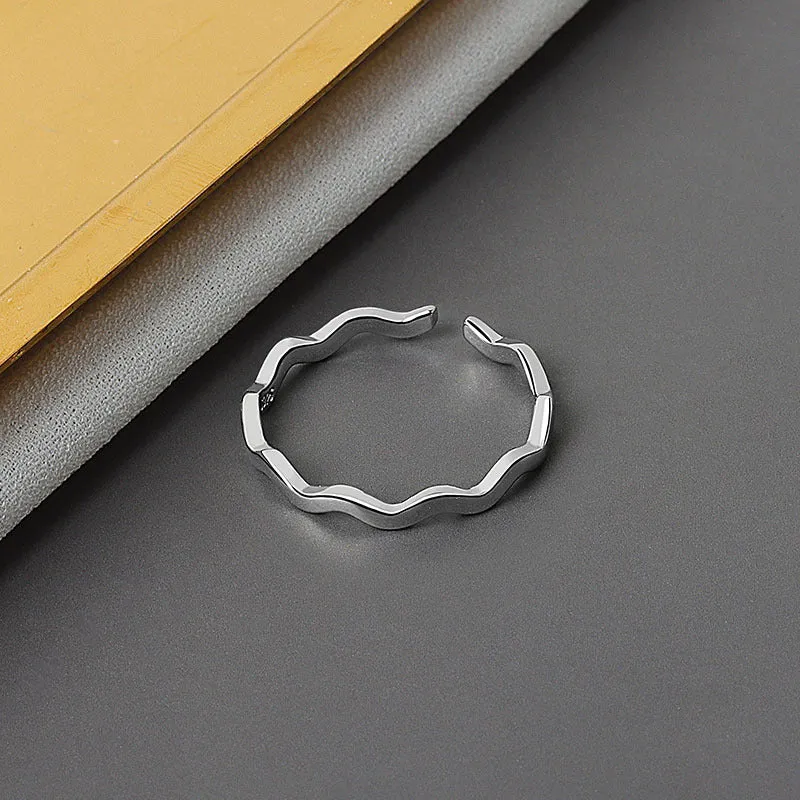 Wholesale Opening Adjustable Wave Copper Rings