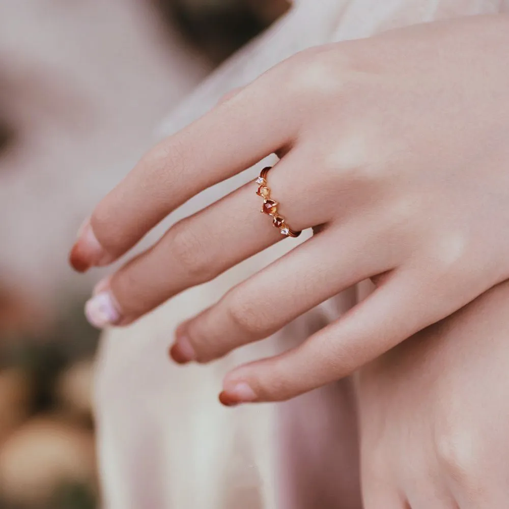 Wholesale Orange Vintage Garnet Loose Ring