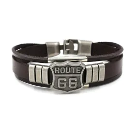 Wholesale Route 66 bracelet men's punk multi-layer bracelet