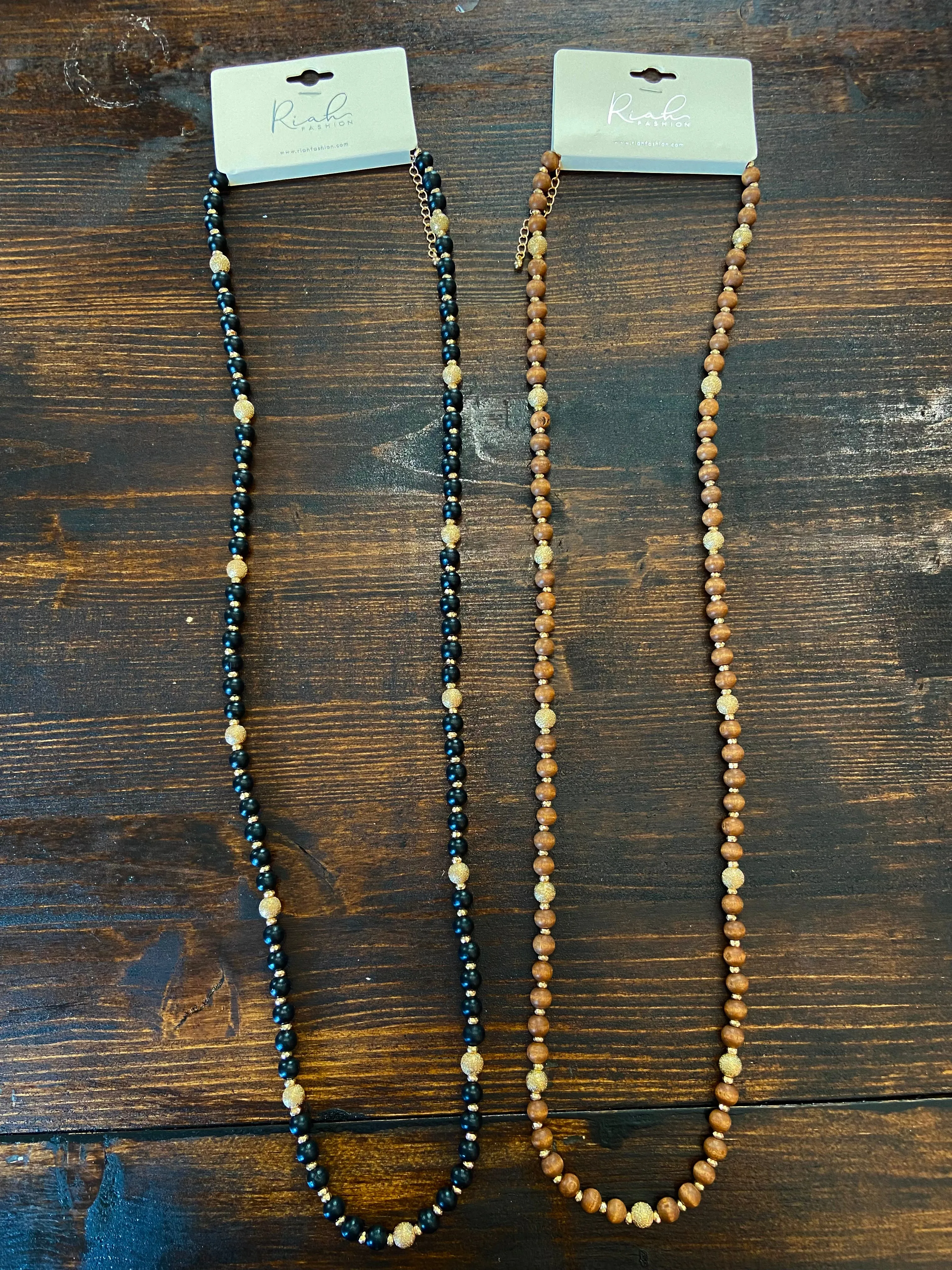 Wood Beaded Necklaces